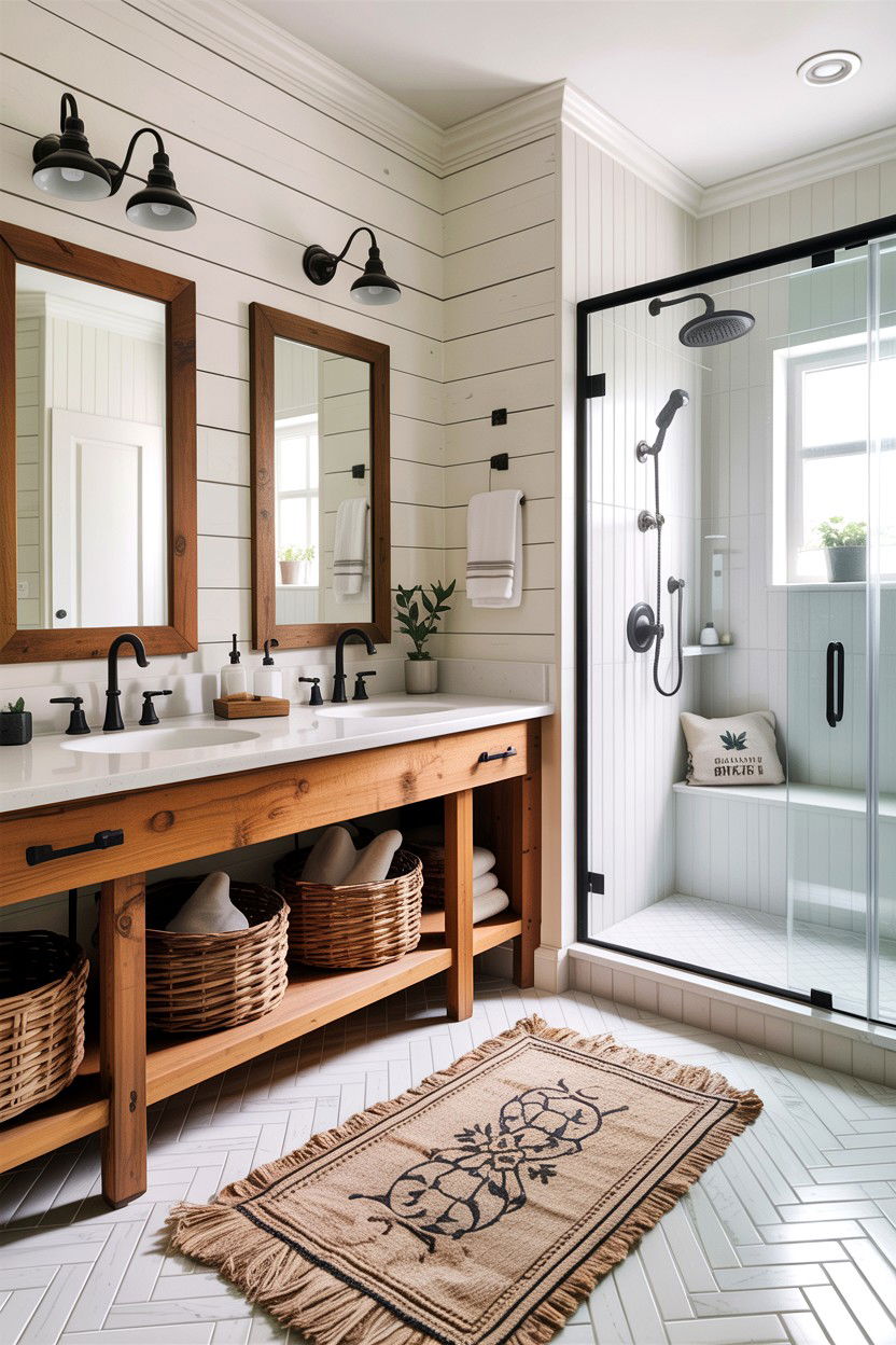 Modern Farmhouse Bathroom - 30 HGTV bathroom ideas