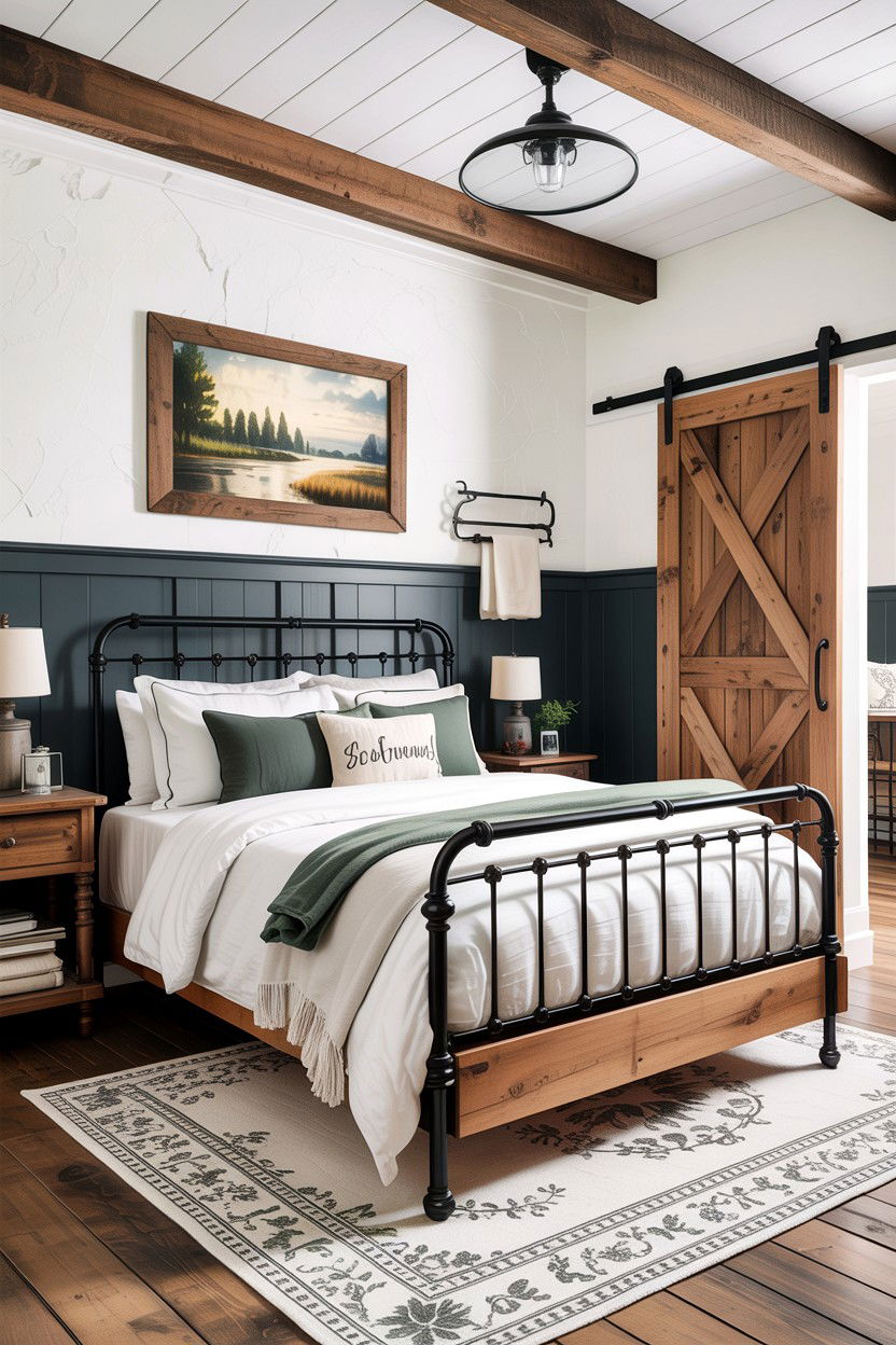 Modern Farmhouse Bedroom - 30 apartment bedroom ideas