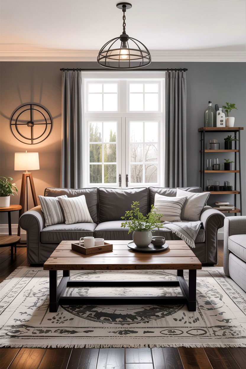 Modern Farmhouse Gray Living Room - 30 living room gray furniture ideas