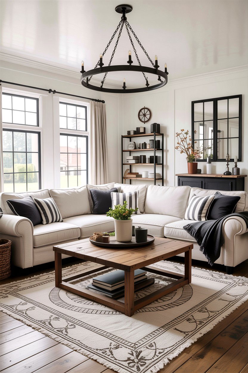Modern Farmhouse Living Room - 30 country house living room ideas