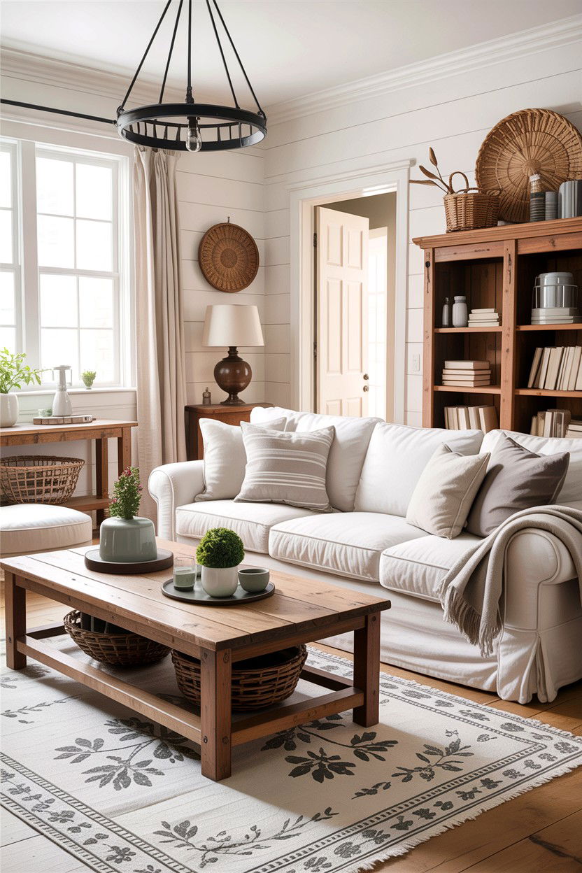 Modern Farmhouse Living Room - 30 fixer upper living room ideas