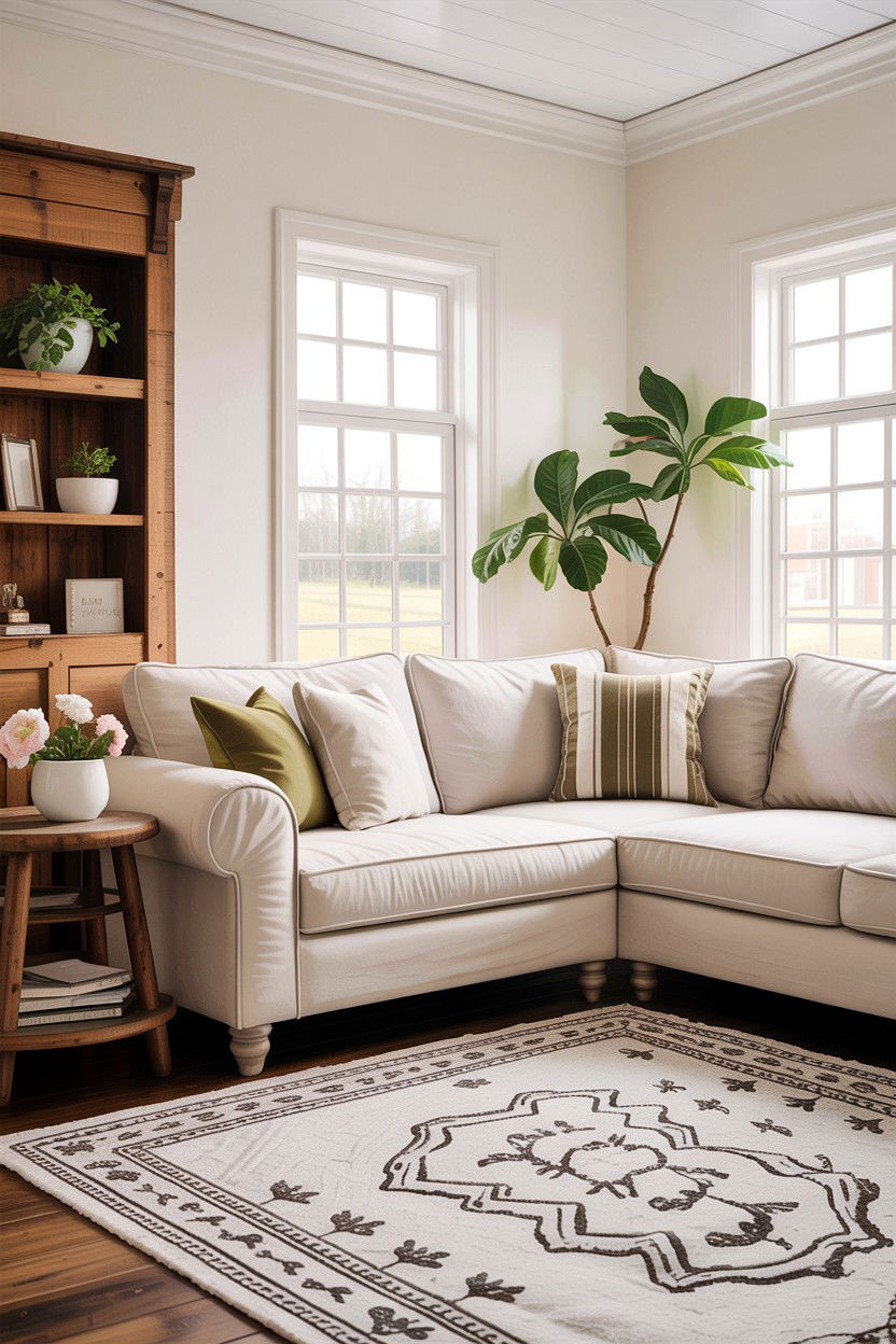 Modern Farmhouse Sectional Sofa - 30 living room corner sofa ideas