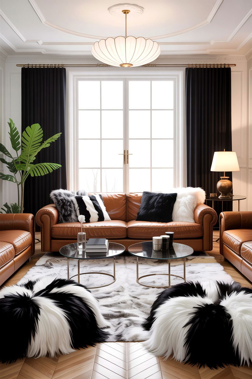 Modern Faux Fur Living Room - 30 faux fur living room ideas