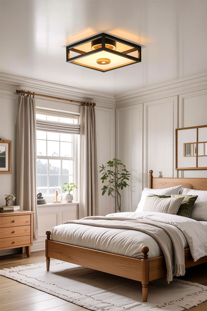 Modern Flush Mount - 30 bedroom dimmer lights ideas