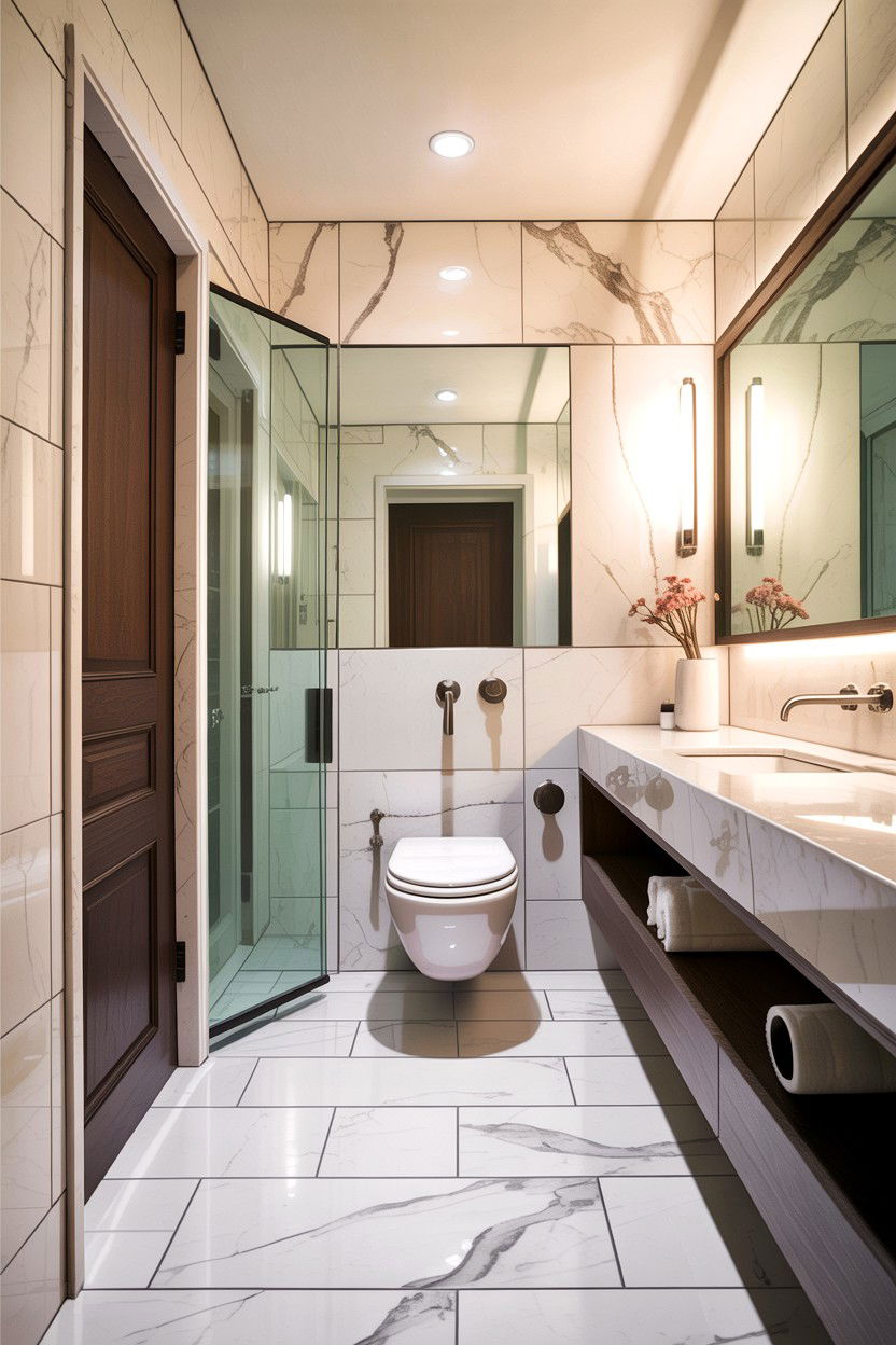 Modern Galley Bathroom Tile - 30 galley bathroom ideas