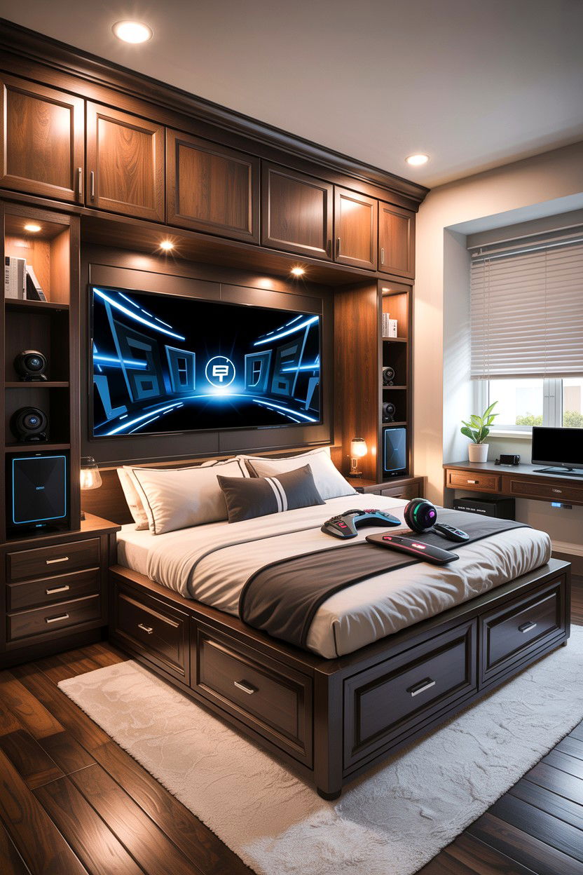 Modern Gaming Bedroom Layout - 30 gaming bedroom ideas