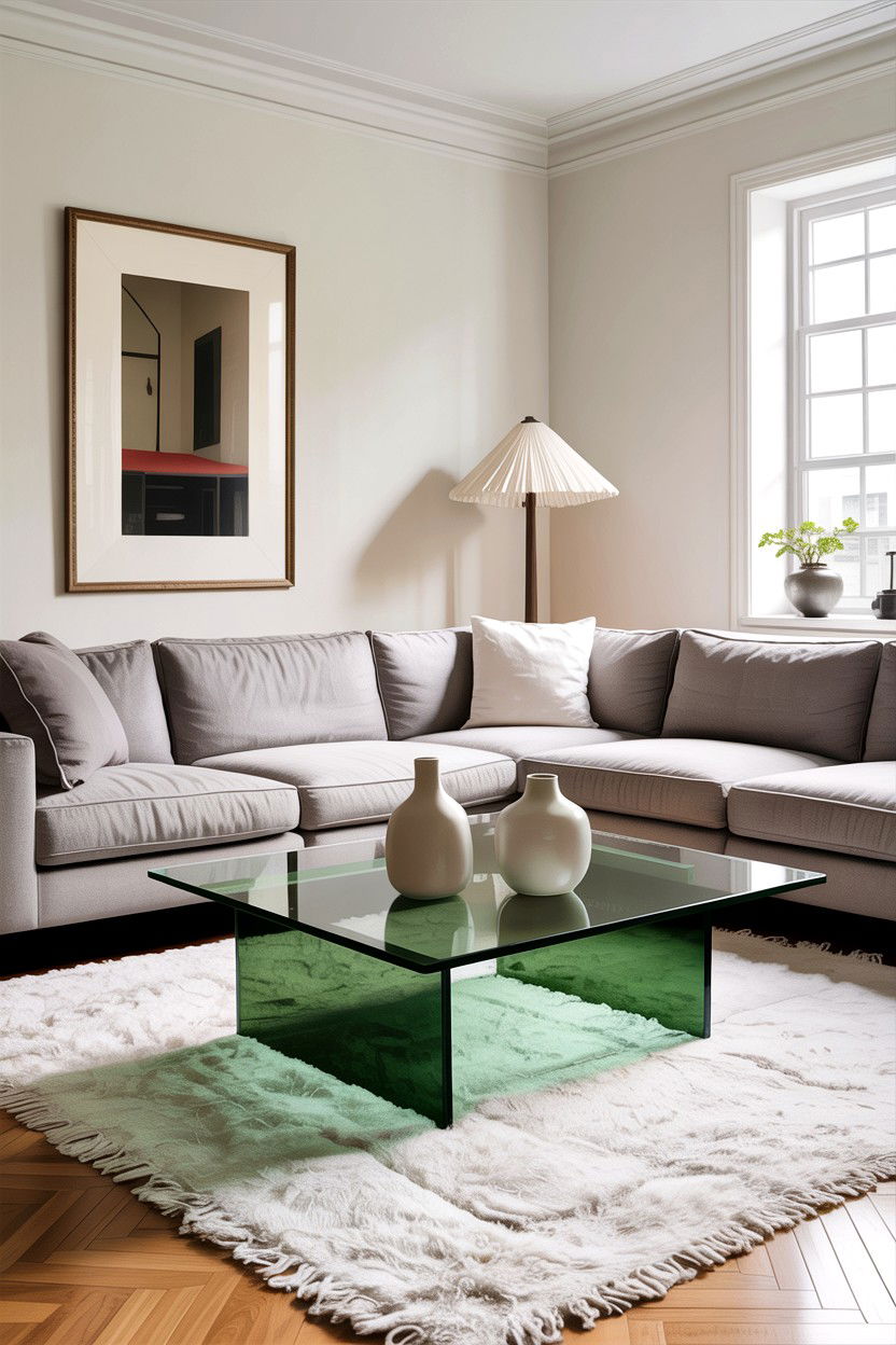 Modern Glass Coffee Table - 30 living room glass furniture ideas