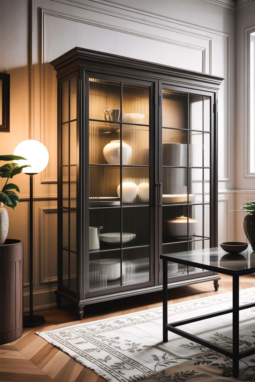 Modern Glass Door Credenza - 30 living room credenza ideas