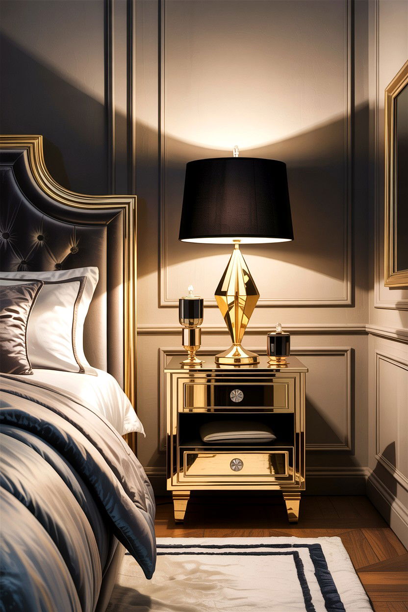 Modern Gold Bedside Lamp - 30 bedroom bedside lamps