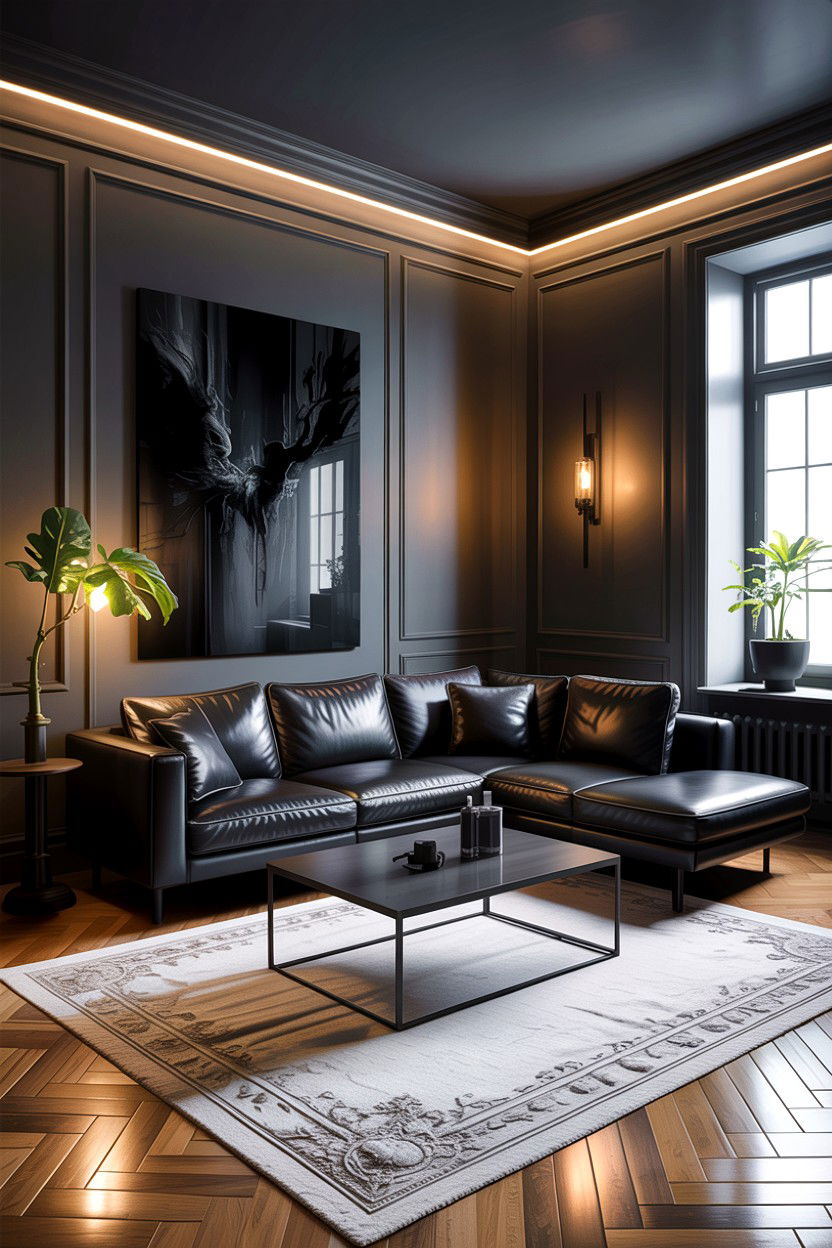 Modern Gothic Living Room - 30 gothic living room ideas