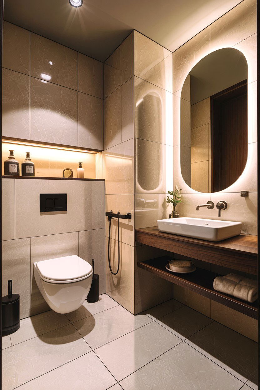 Modern Guest Bathroom - 30 downstairs bathroom ideas