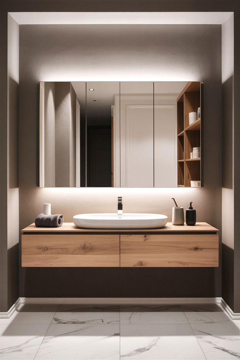 Modern Italian Floating Vanity - 30 Italian bathroom ideas