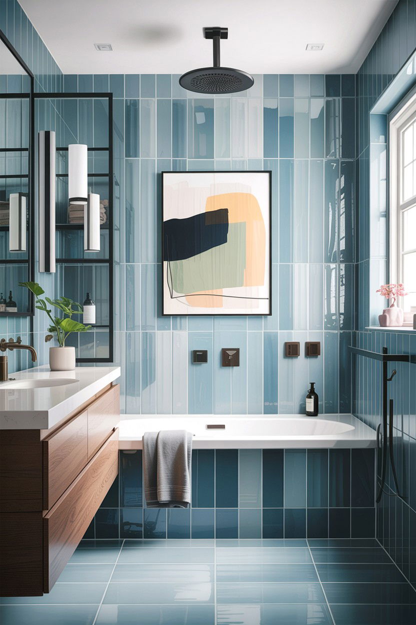 Modern Light Blue Bathroom - 30 light blue bathroom ideas