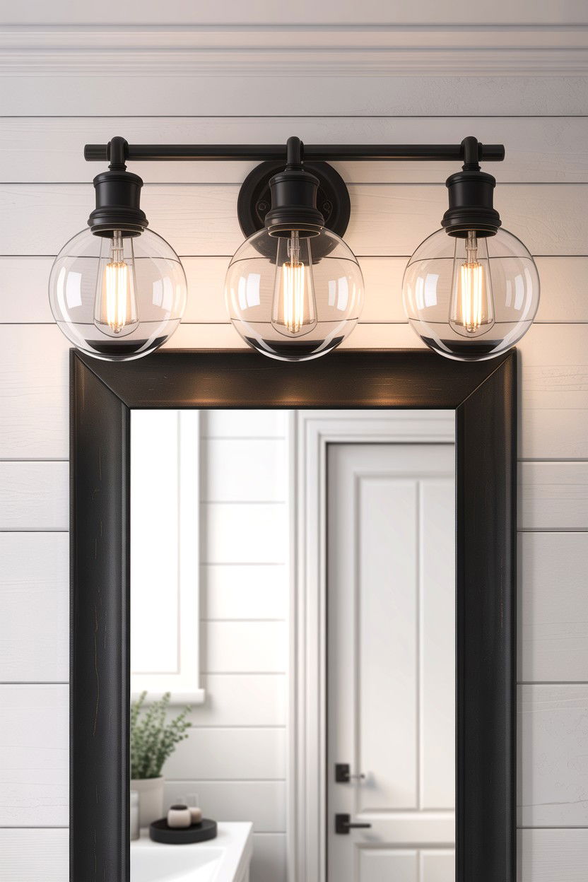 Modern Light Fixture - 30 bathroom afternoon project ideas