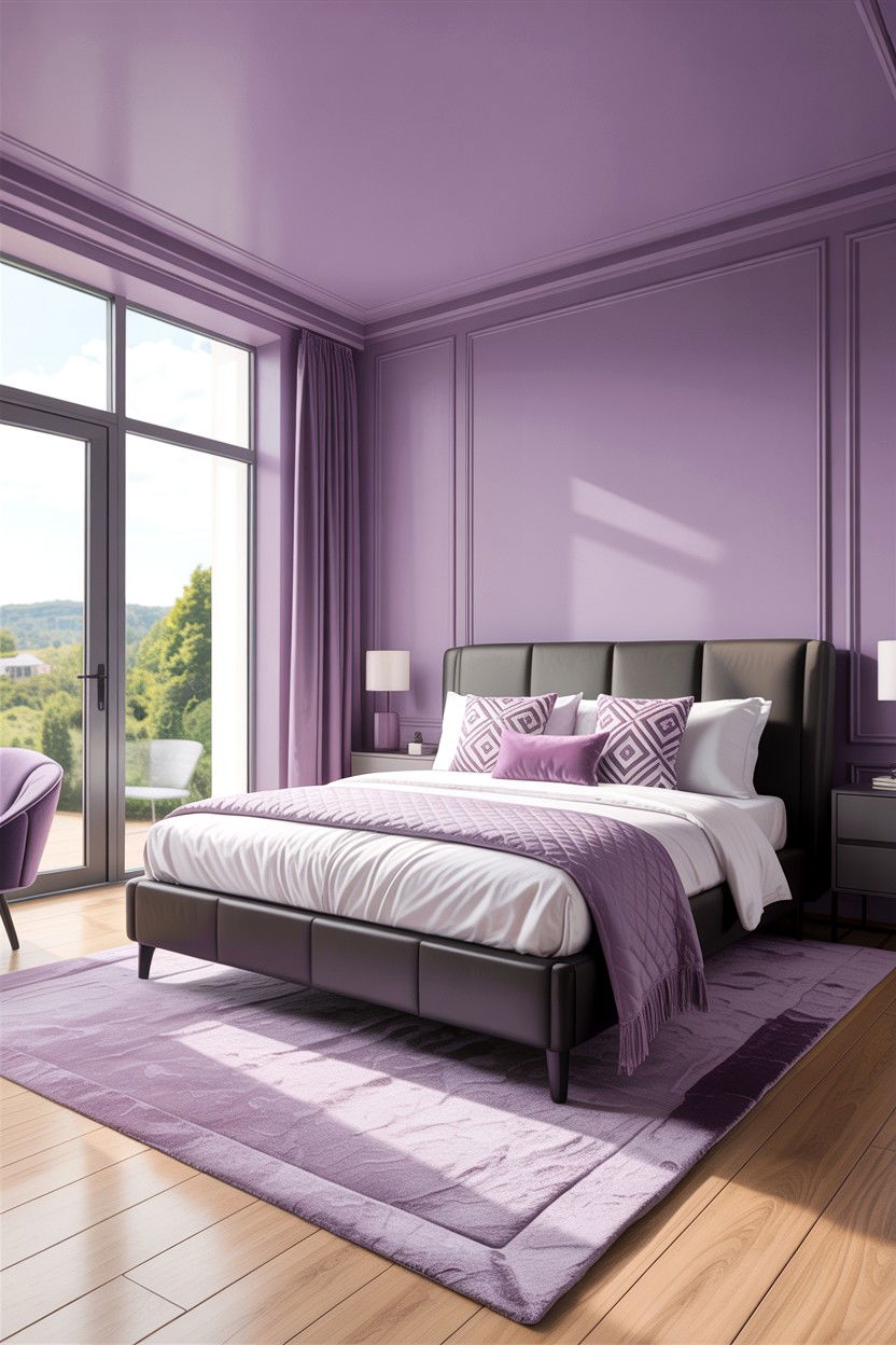 Modern Lilac Bedroom - 30 lilac bedroom ideas