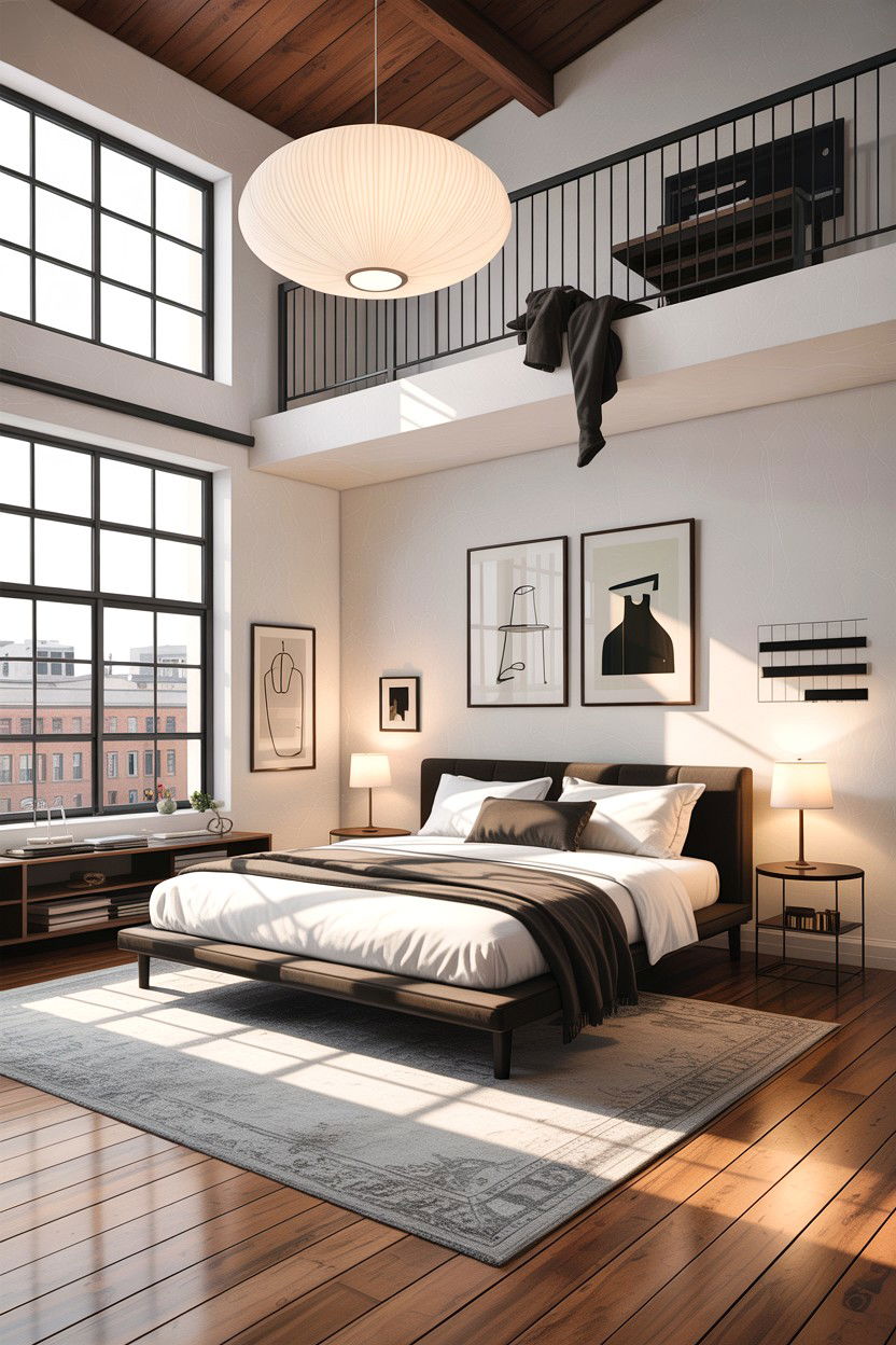 Modern Loft Bedroom Style - 30 first apartment bedroom ideas
