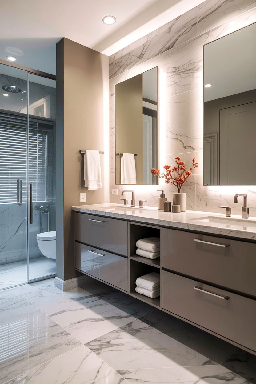 Modern Master Bathroom - 30 spacious bathroom ideas