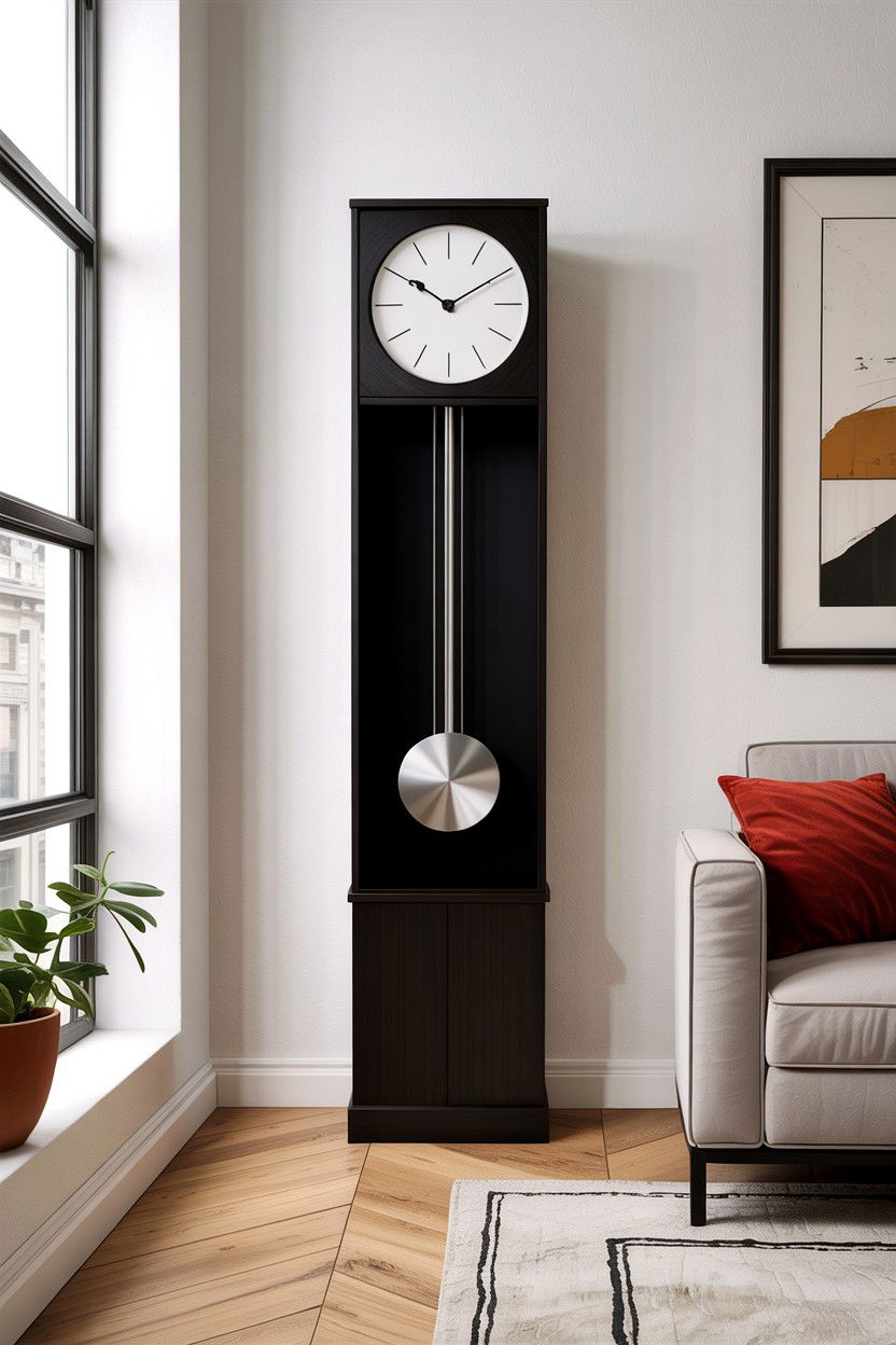 Modern Minimalist Grandfather Clock - 30 living room grandfather clocks