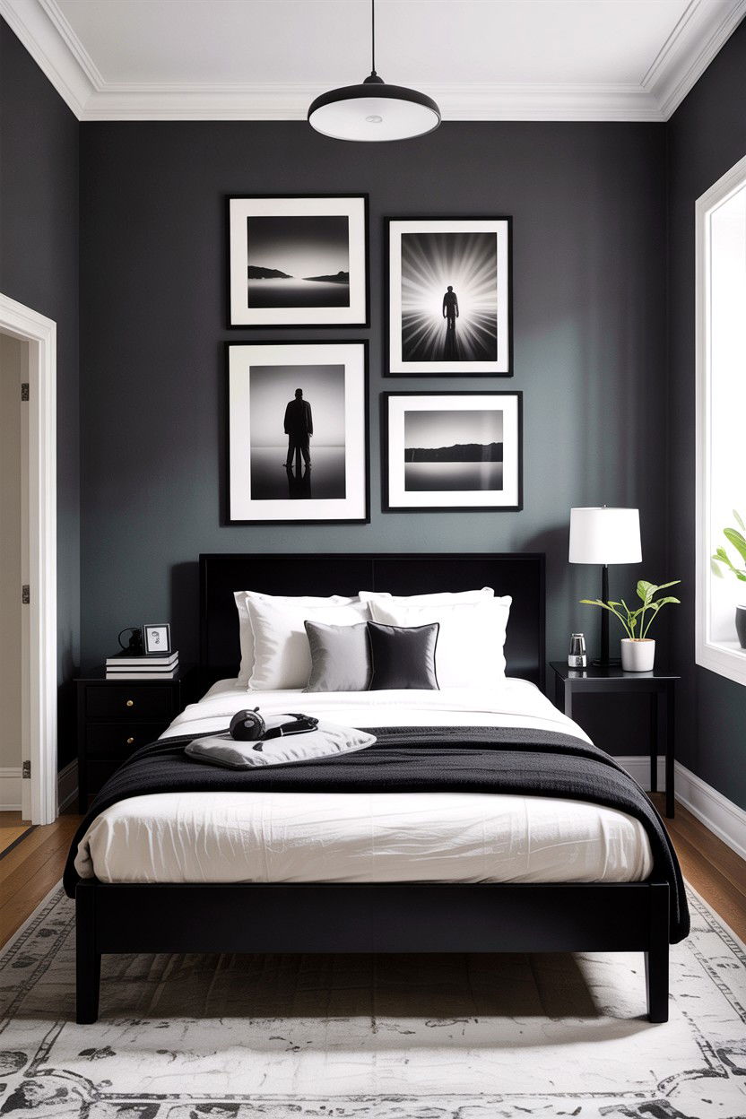 Modern Monochrome Frames - 30 bedroom picture frames