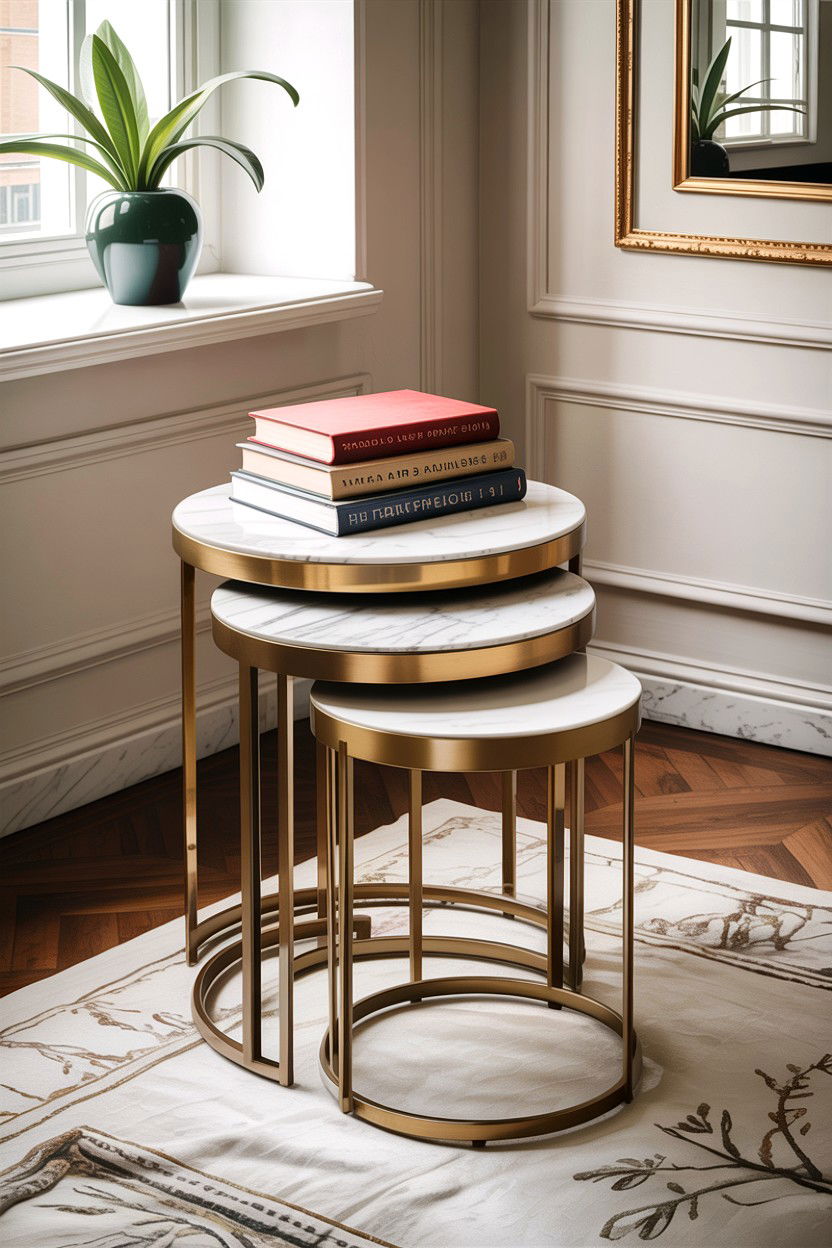 Modern Nesting Tables - 30 living room accent table ideas