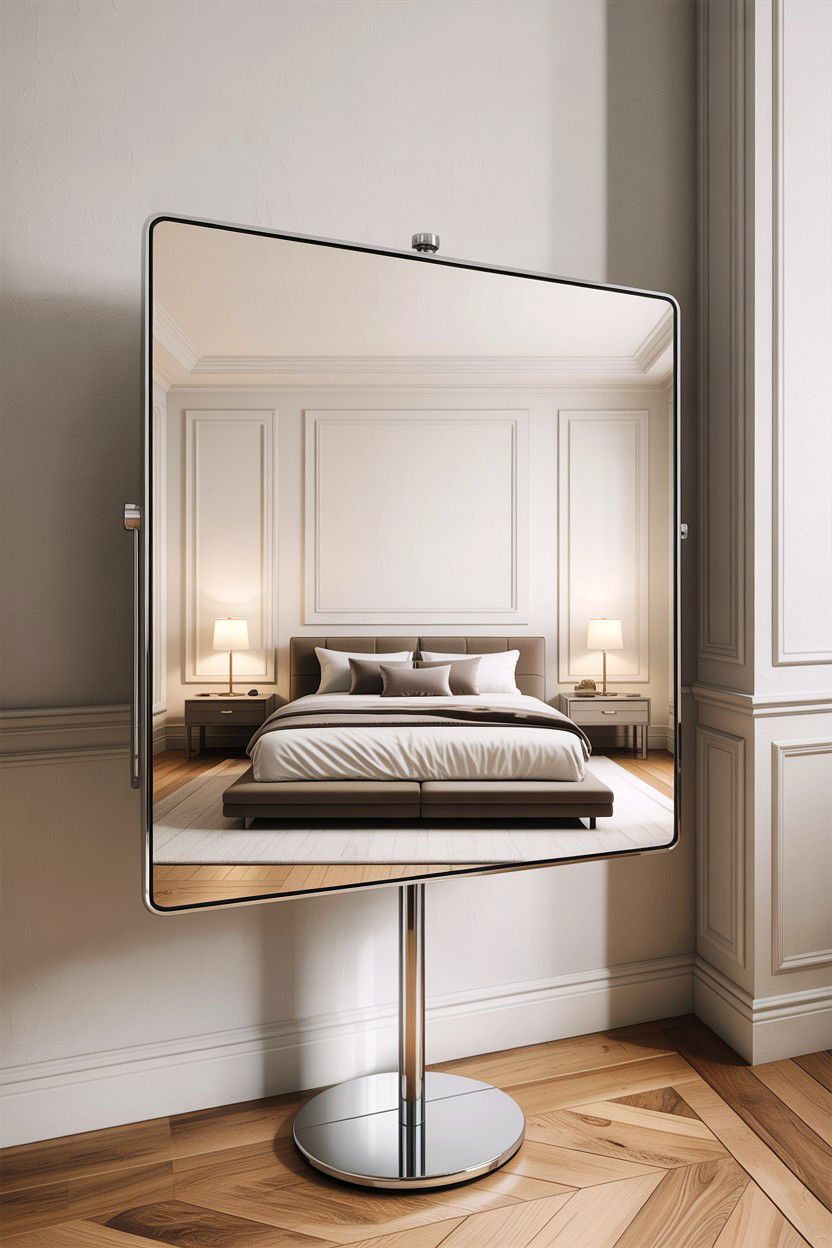 Modern Pivot Mirror - 30 bedroom full length mirrors