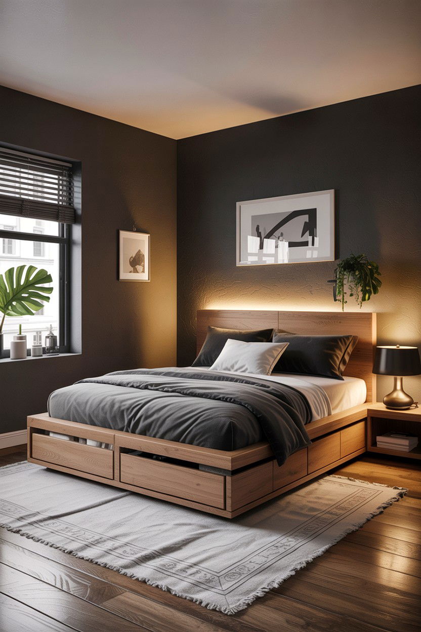 Modern Platform Bed Layout - 30 bedroom furniture ideas