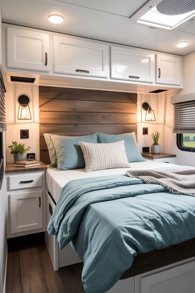 Modern RV Master - 30 camping bedroom ideas