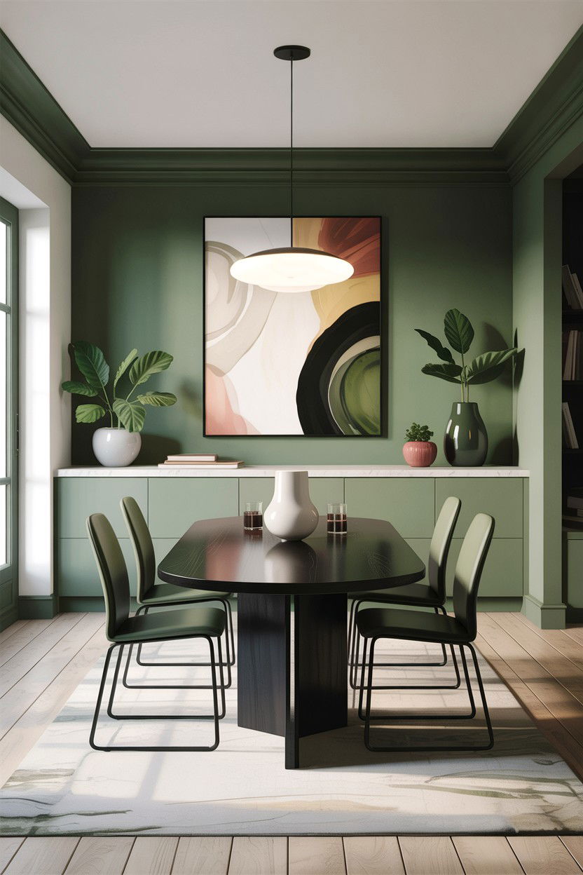Modern Sage Dining Room - 30 sage dining room decor ideas