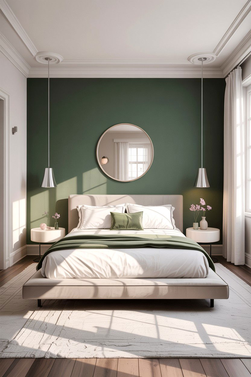 Modern Sage White Bedroom - 30 sage and white bedroom ideas