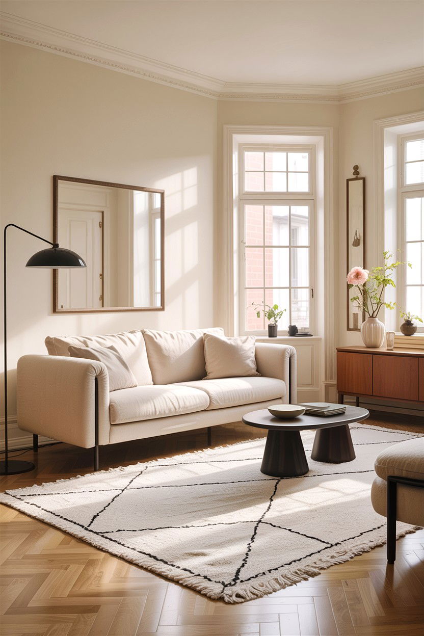 Modern Scandi Cream Living Room - 30 scandinavian cream living room ideas