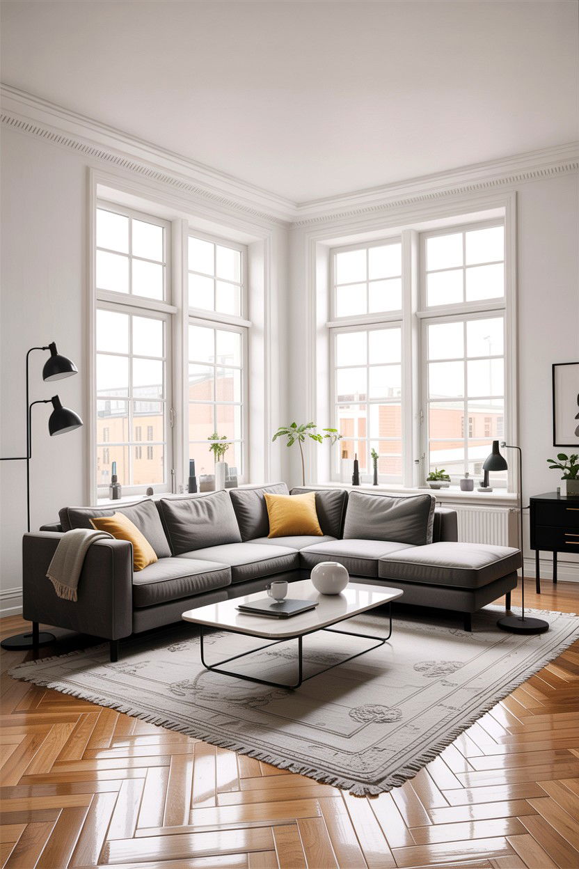 Modern Scandi Living Room - 30 scandinavian white living room ideas