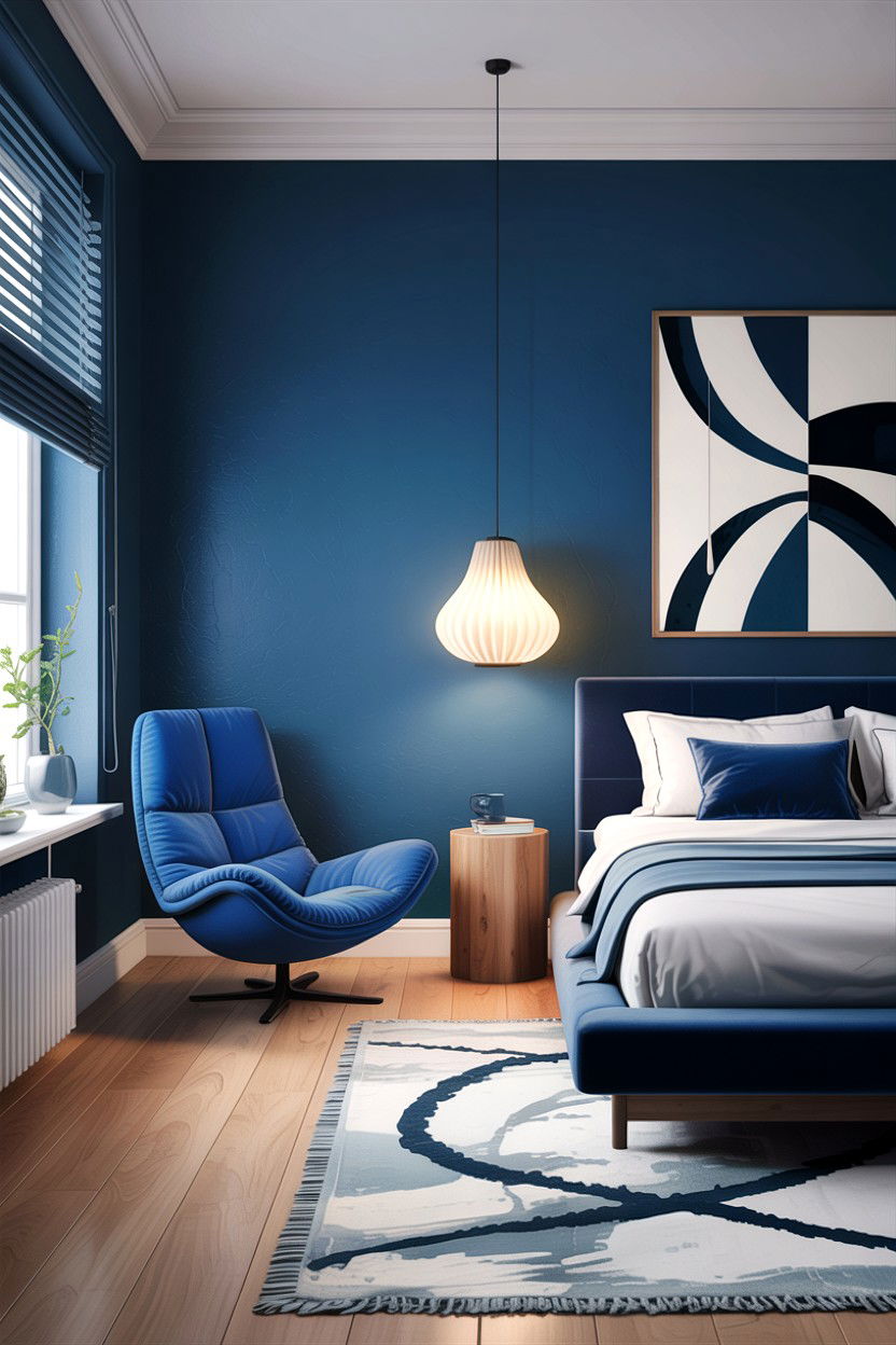 Modern Scandinavian Blue Bedroom - 30 scandinavian blue bedroom ideas