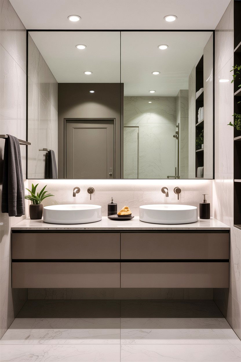 Modern Taupe Bathroom - 30 taupe and white bathroom ideas