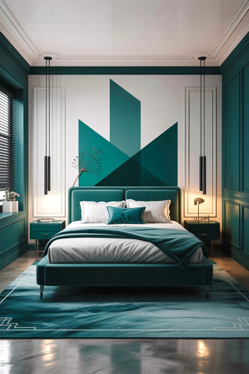 Modern Teal Bedroom - 30 teal bedroom design ideas