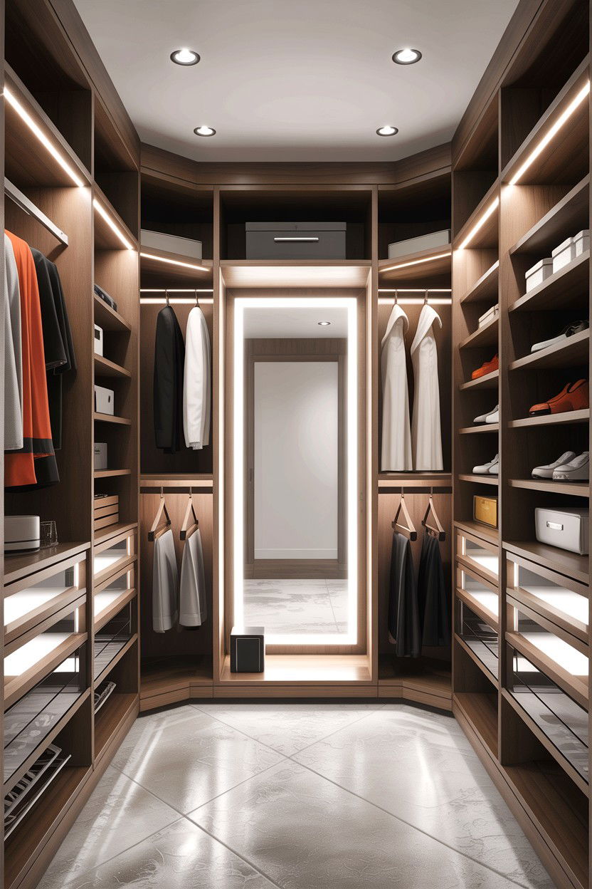 Modern Walk In Closet Lighting - 30 bedroom walk-in closet ideas