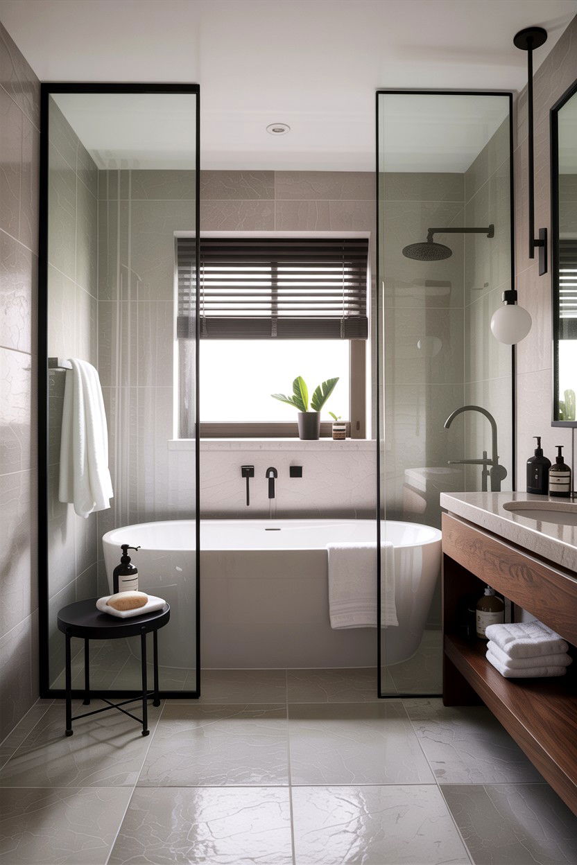 Modern Wet Room - 30 custom home bathroom ideas