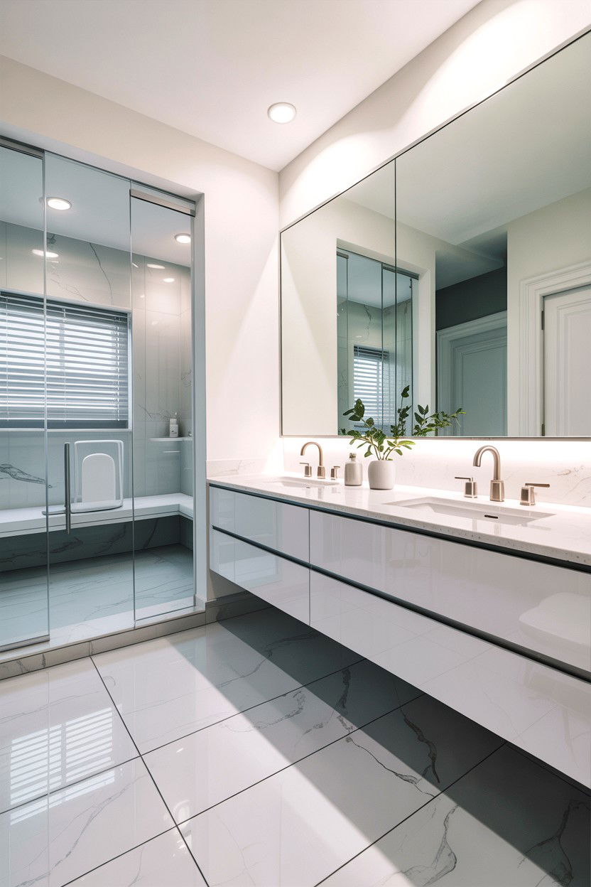 Modern White Bathroom - 30 all white bathroom ideas