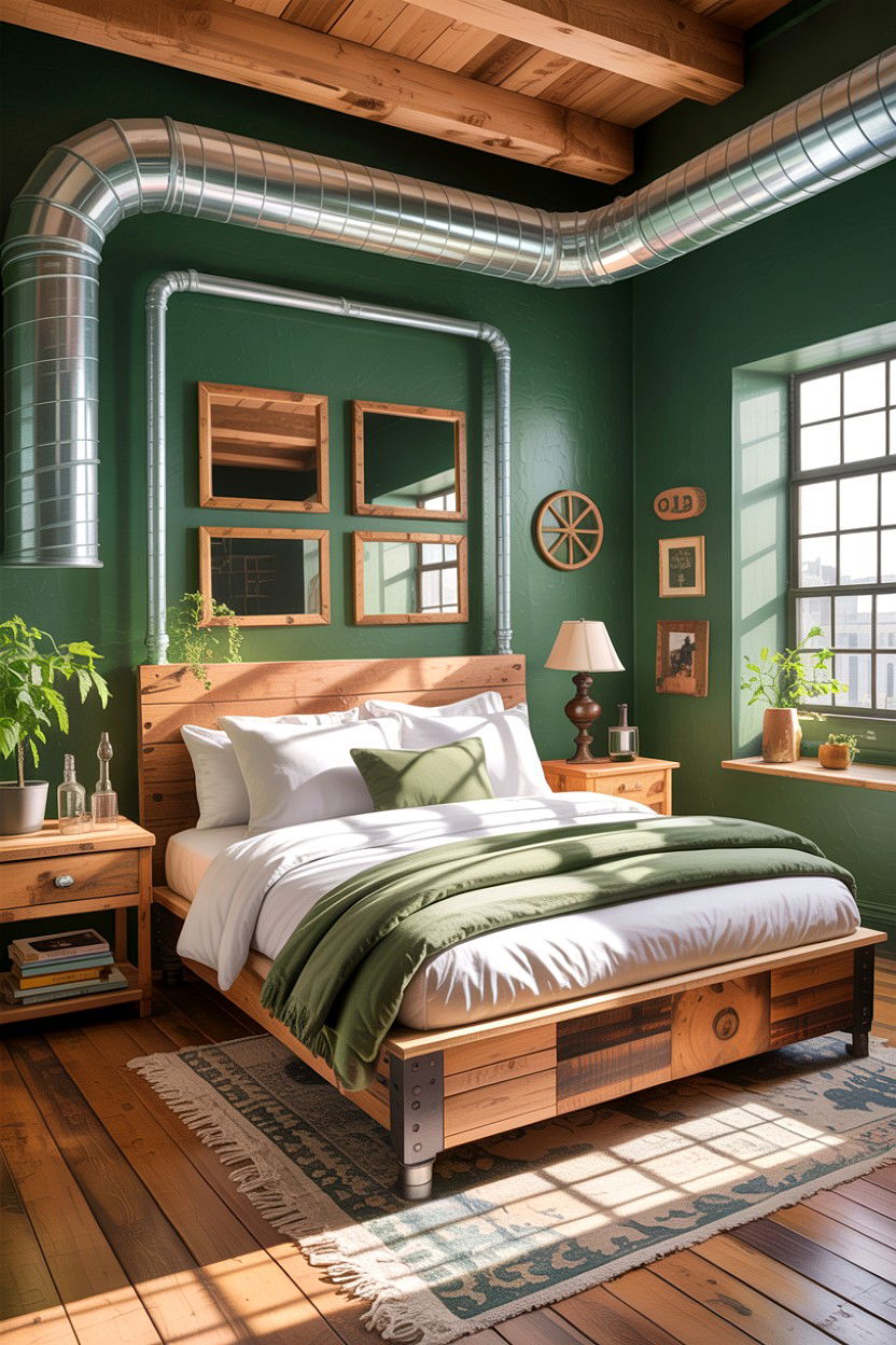 Modern bedroom ductwork - 30 exposed ductwork bedroom ideas