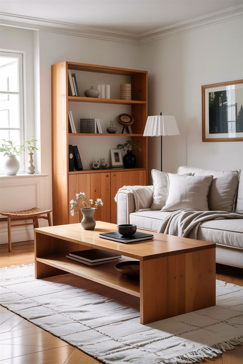 Modern birch wood interior - 30 Finnish living room ideas