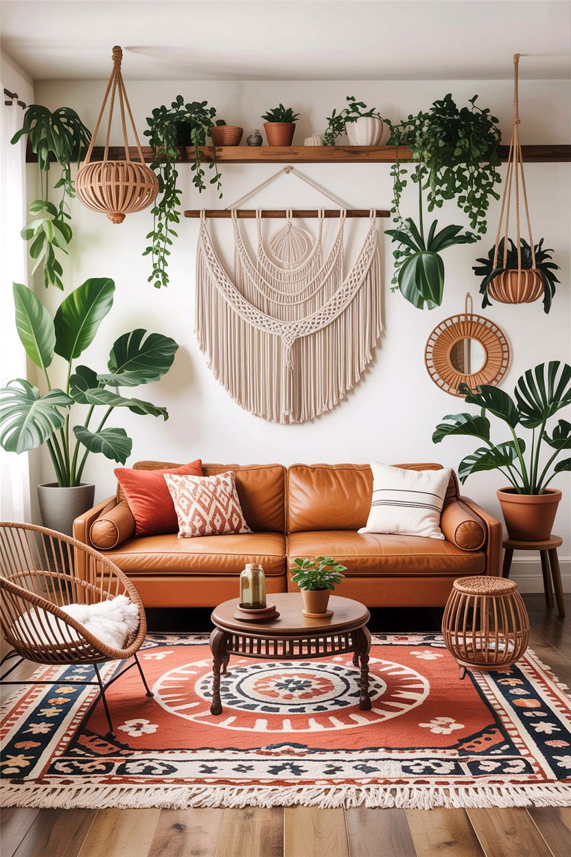 Modern boho living room - 30 apartment living room ideas