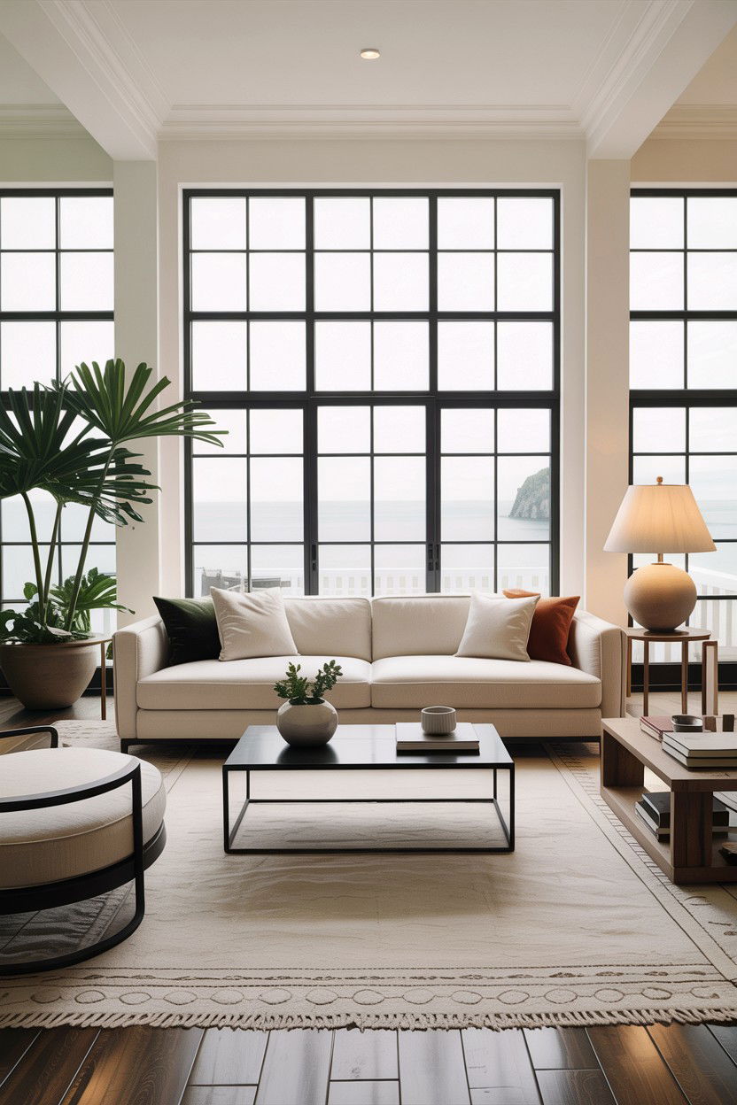 Modern coastal living room - 30 coastal chic living room ideas