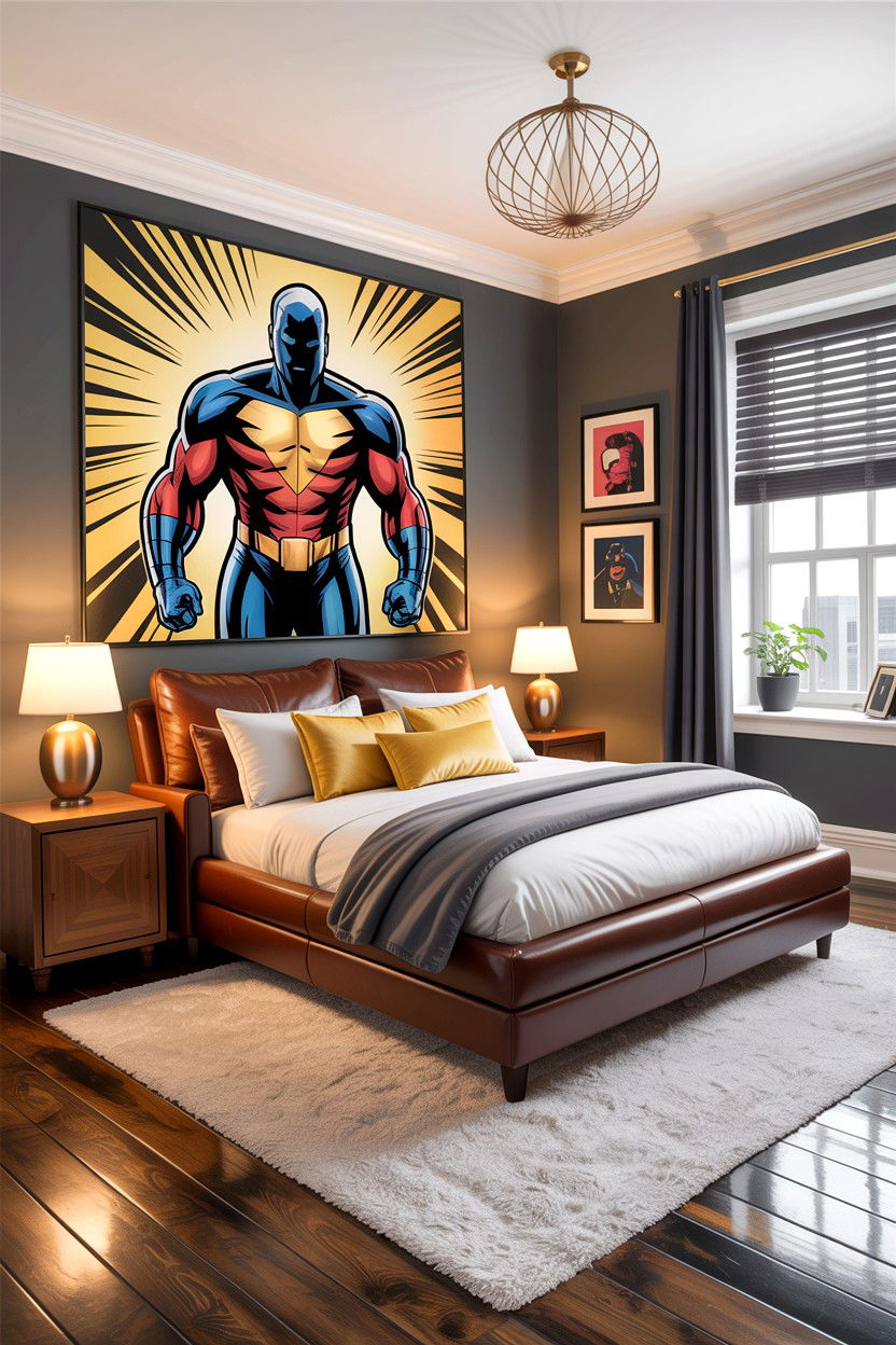 Modern comic book room - 30 comic book bedroom ideas