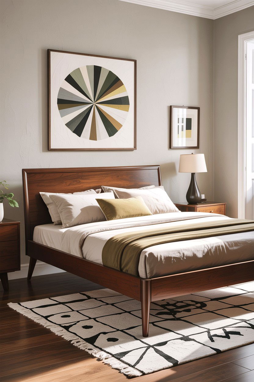Modern espresso wood bed frame - 30 espresso bedroom ideas