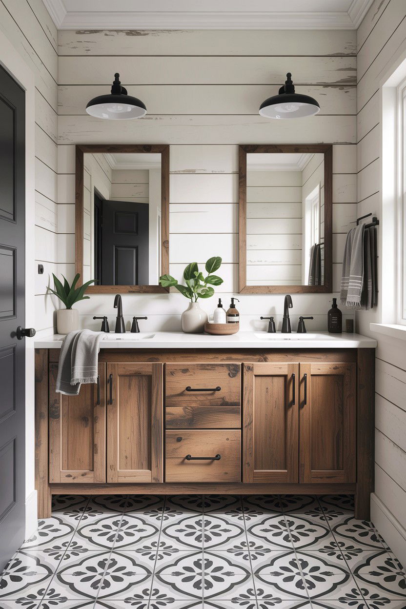 Modern farmhouse bathroom - 30 Home Depot bathroom ideas