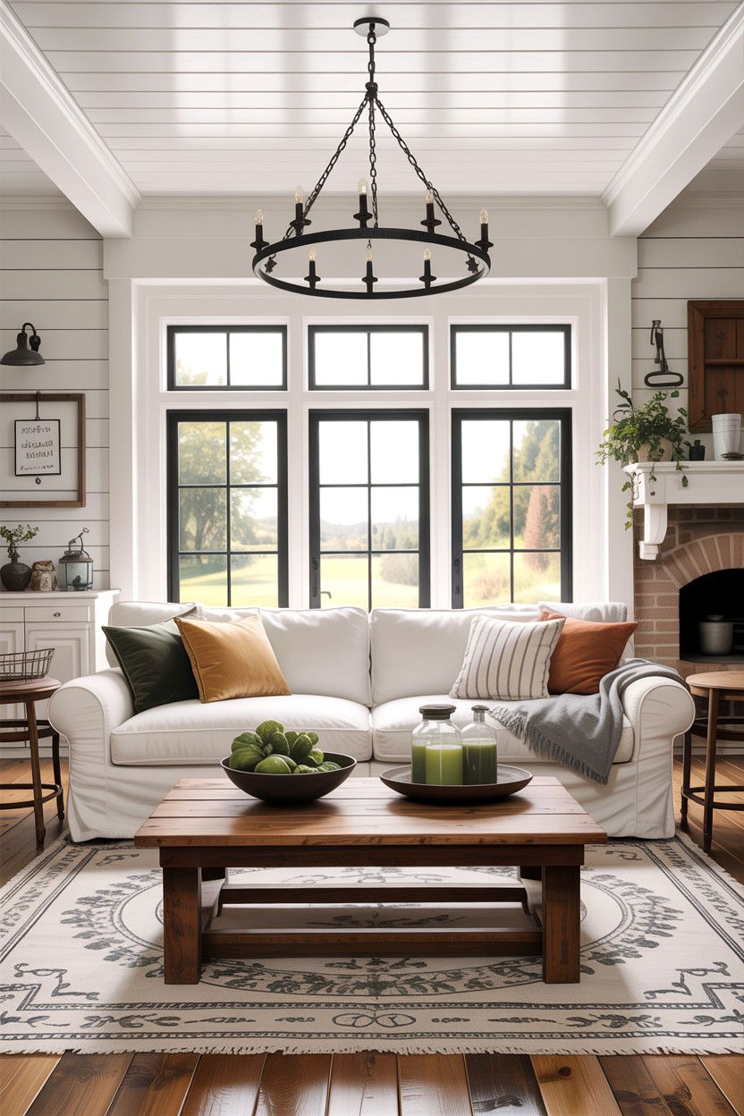 Modern farmhouse living room - 30 farmhouse living room ideas