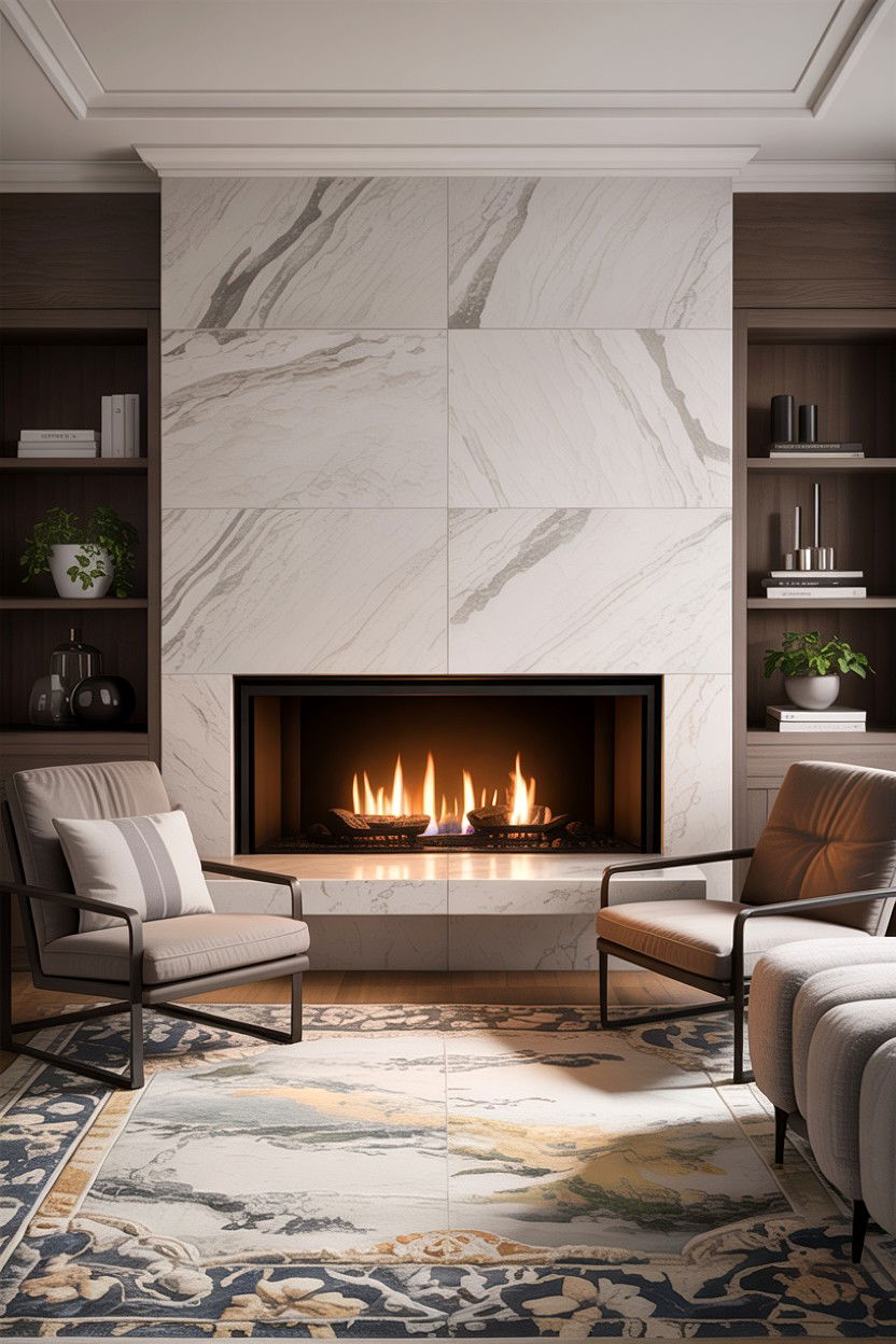 Modern fireplace - 30 architect living room ideas