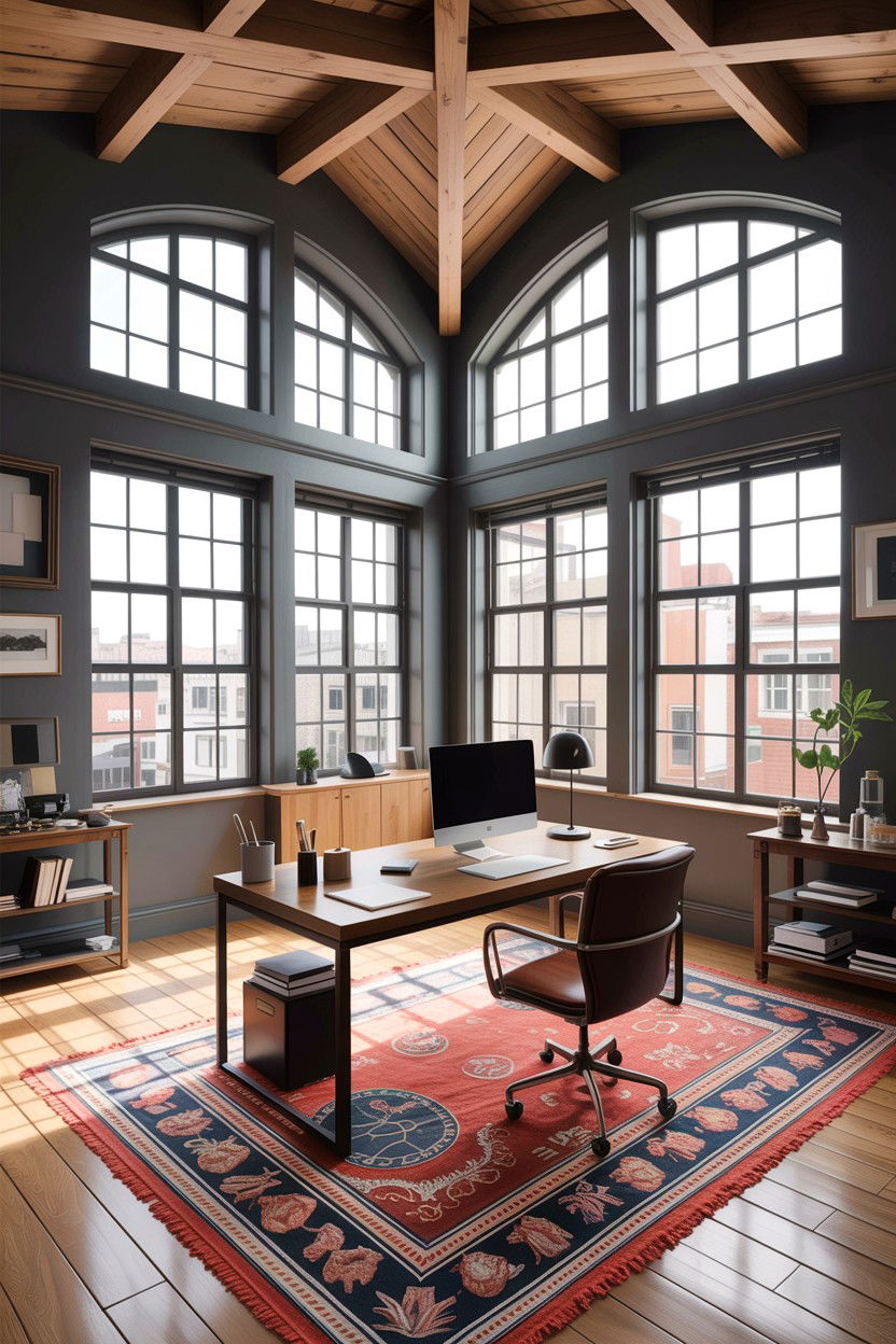 Modern loft office - 30 bedroom workspace ideas