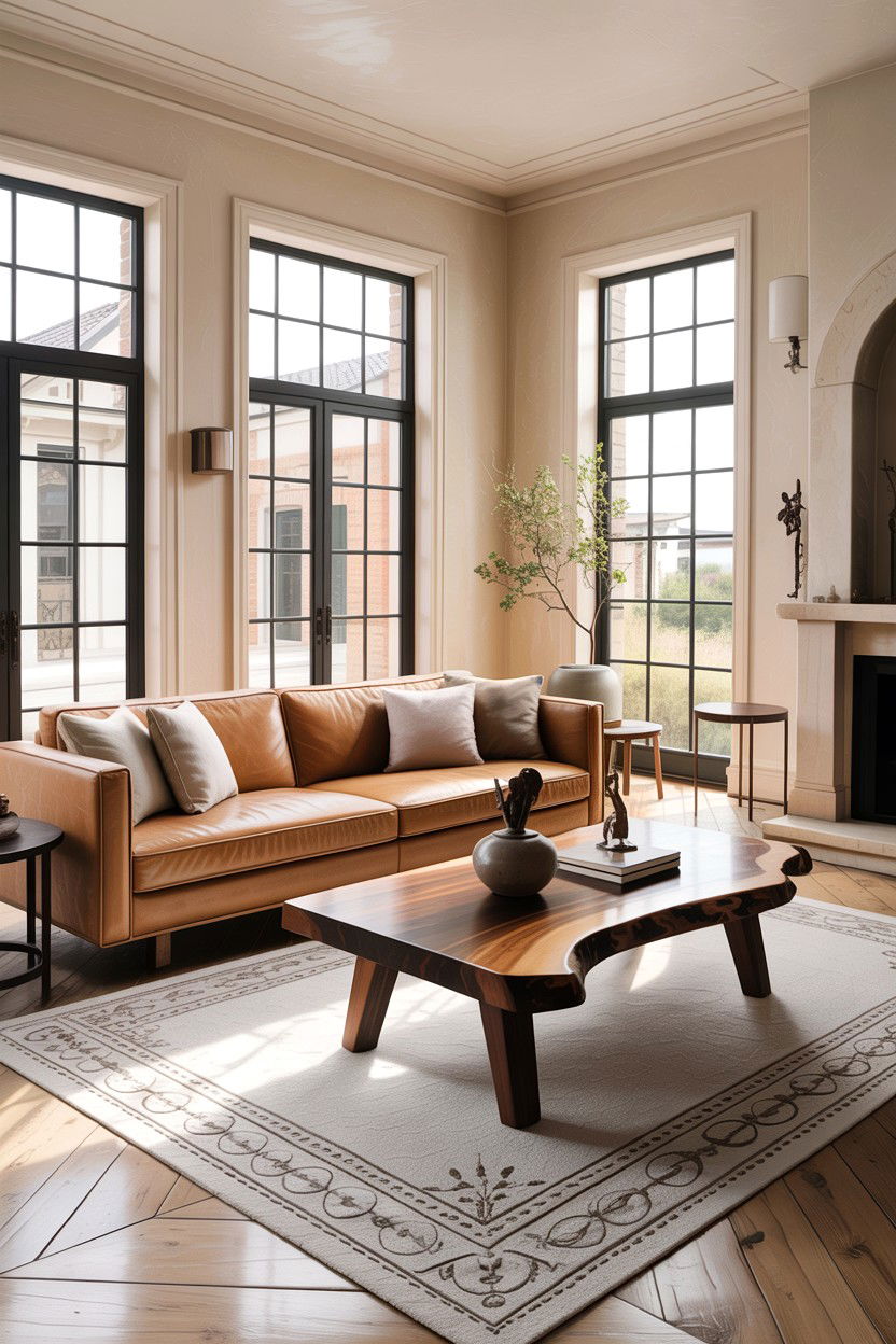 Modern rustic beige living room - 30 rustic beige living room ideas