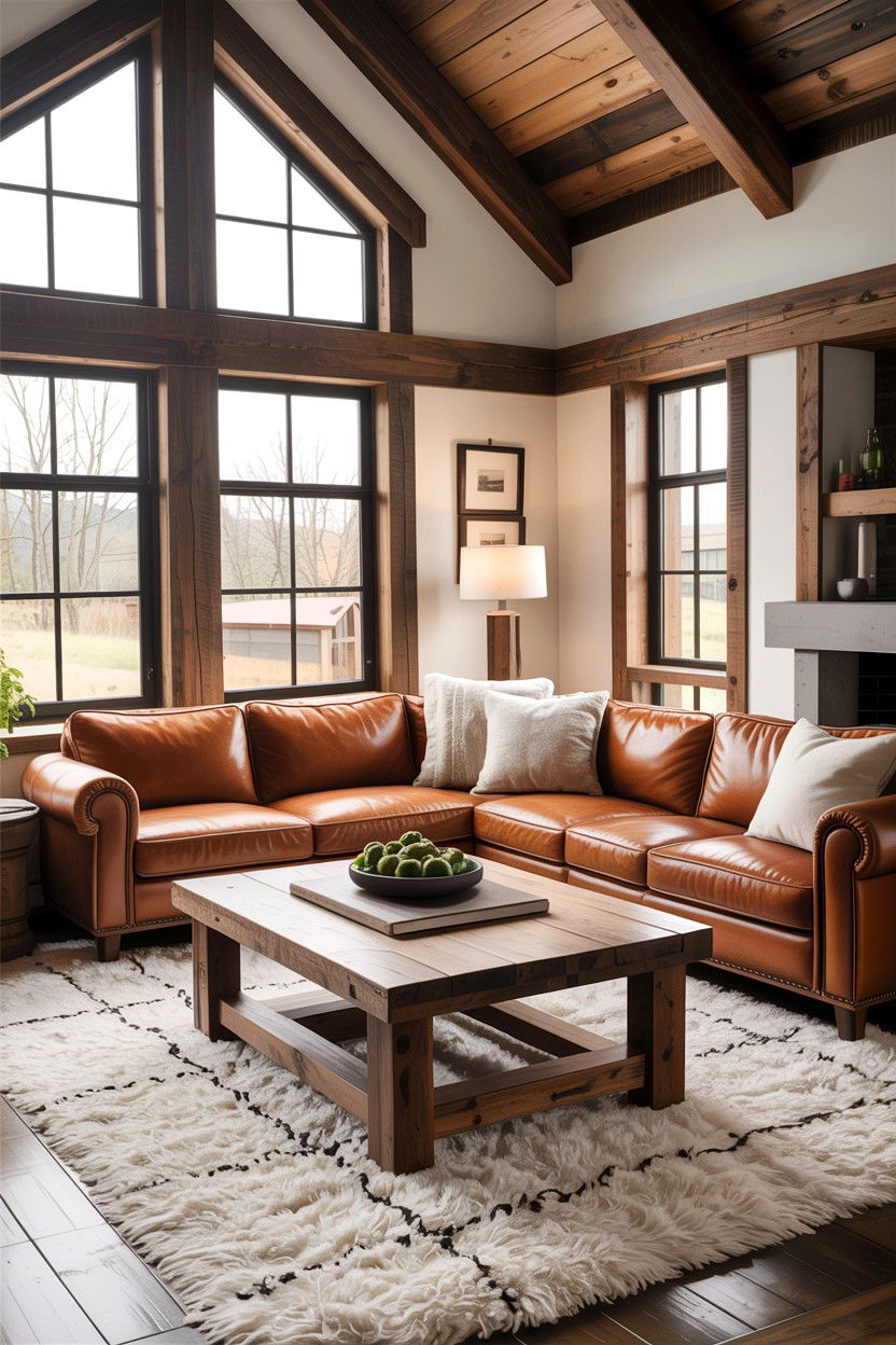 Modern rustic cabin living room - 30 cabin living room ideas