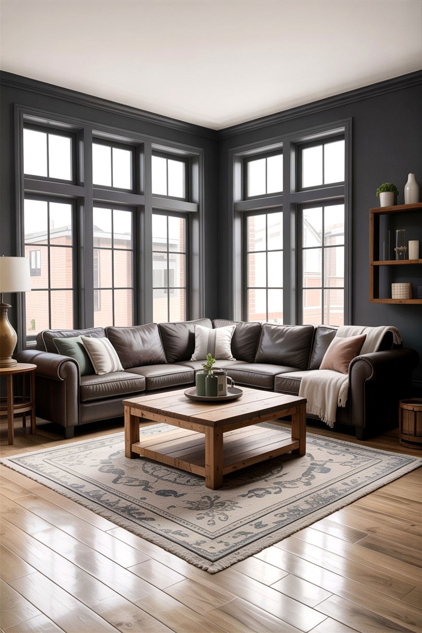 Modern rustic gray living room - 30 rustic gray living room ideas
